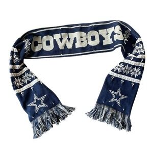 Dallas Cowboys Light Up Knit Scarf Blue Fringe Football Winter Fan Gear Game Day